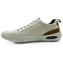Sapatênis de Couro Masculino Ferracini Pulse Creme 2271