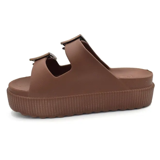 Tamanco Plataforma Feminino Zaxy Partner Air High Marrom 19458