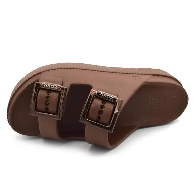 Tamanco Plataforma Feminino Zaxy Partner Air High Marrom 19458