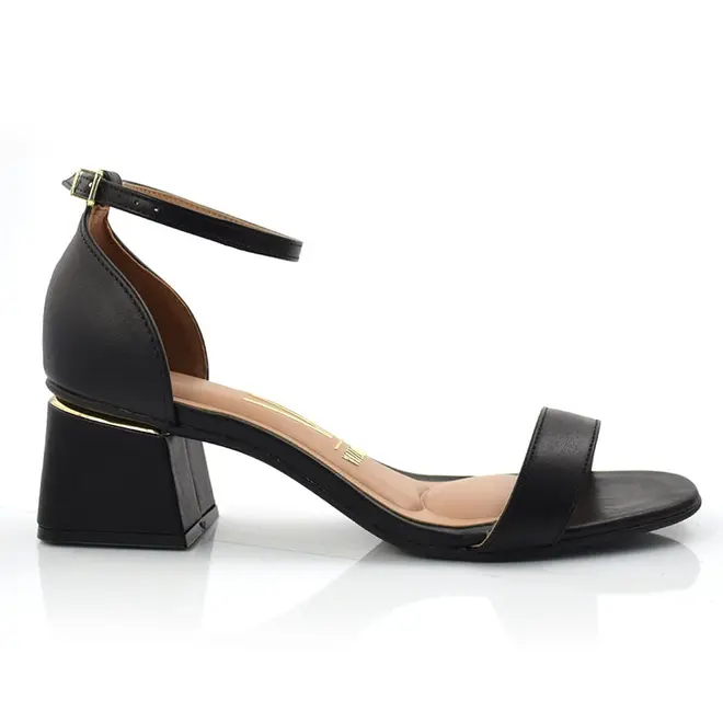 Sandália Feminina com Salto Bloco Vizzano Preto 6428104-7286