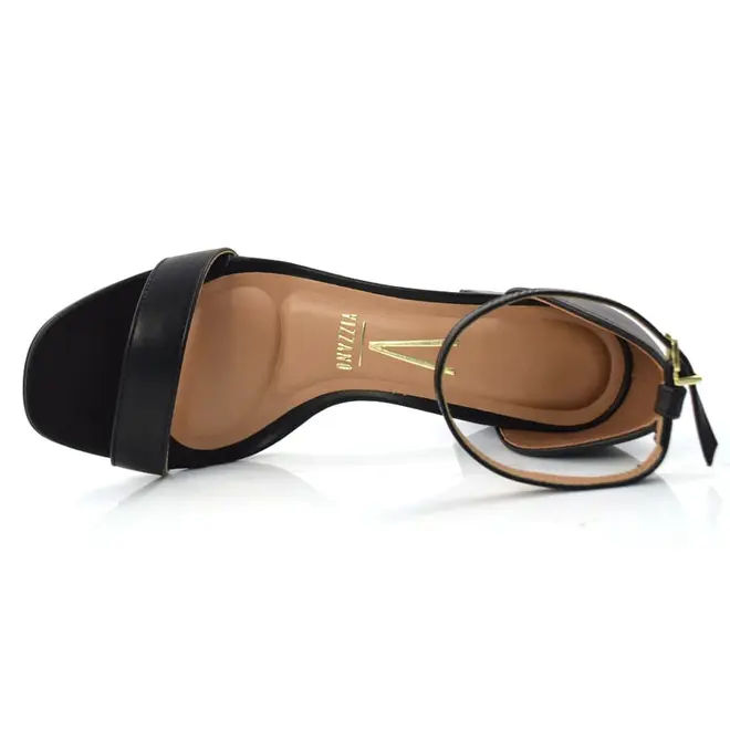 Sandália Feminina com Salto Bloco Vizzano Preto 6428104-7286