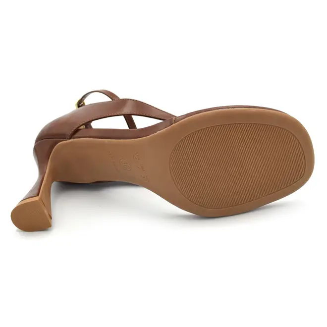 Sandália de Salto Fino Feminina Suzzara Marrom 4550-12222