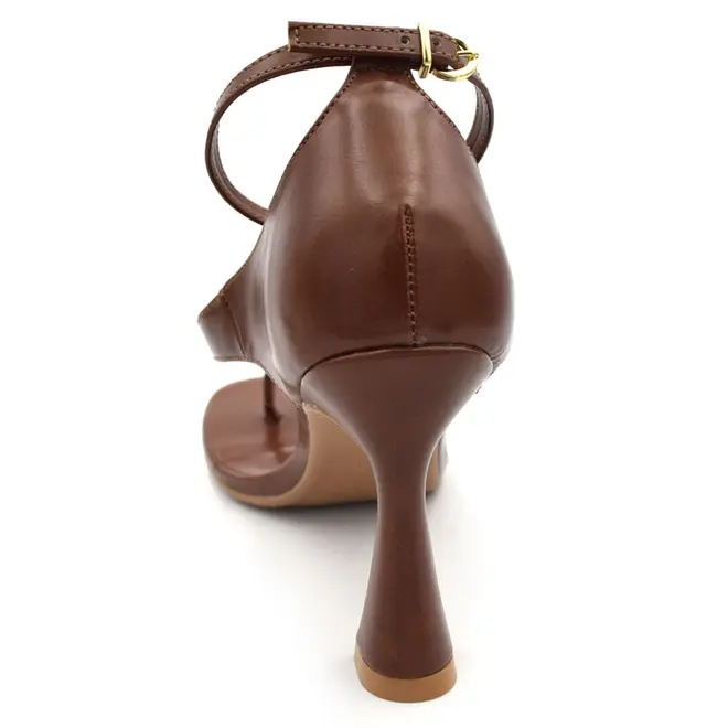 Sandália de Salto Fino Feminina Suzzara Marrom 4550-12222