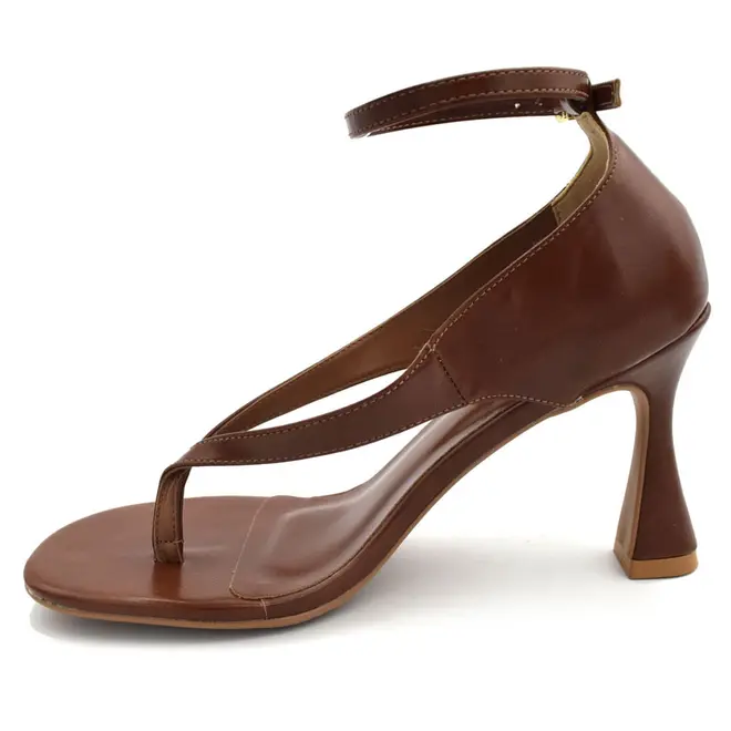 Sandália de Salto Fino Feminina Suzzara Marrom 4550-12222