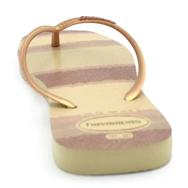Chinelo Feminino Havaianas Slim Square Palet Glow Bege 4150474