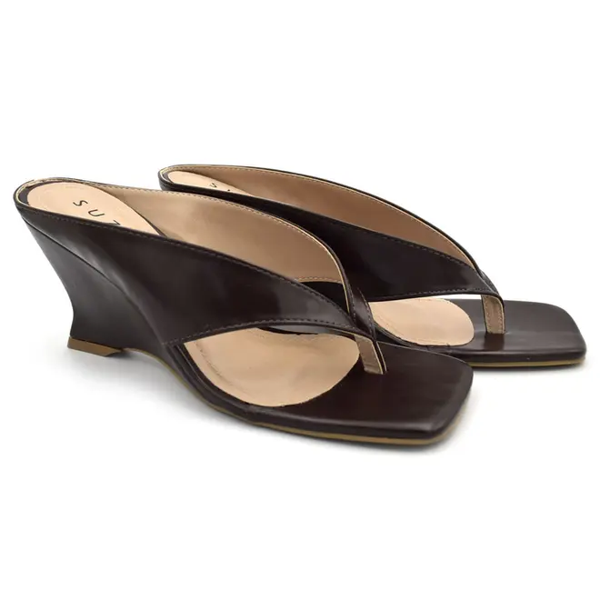 Tamanco Anabela Feminino Suzzara Marrom 3322-3343