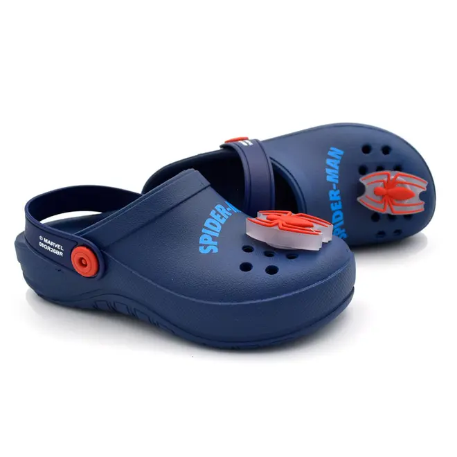 Babuche de Menino com LED Grendene Marvel Light Up Azul 23541