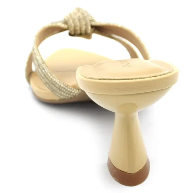 Tamanco de Salto Feminino Cazzualen Bege 5321.12727