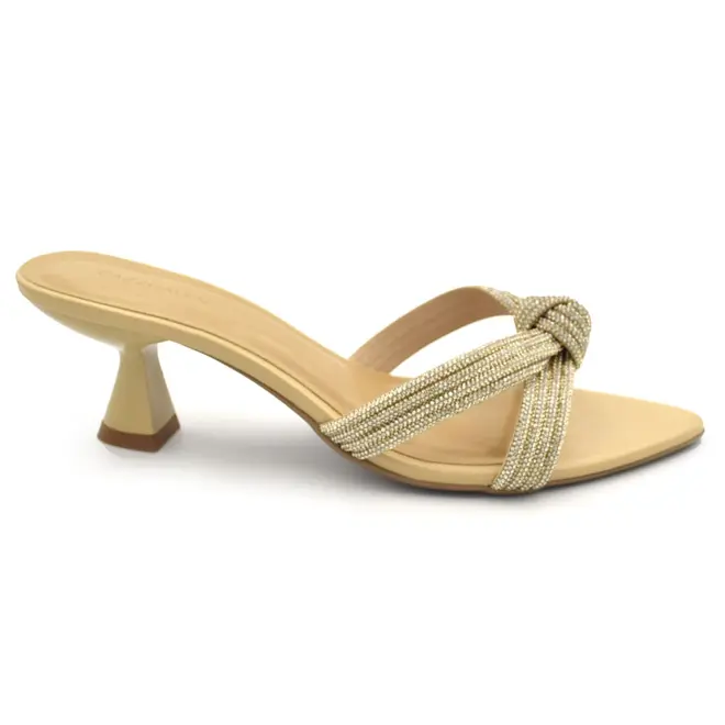 Tamanco de Salto Feminino Cazzualen Bege 5321.12727