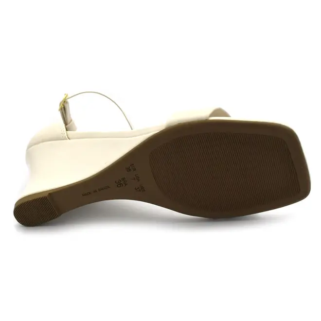 Sandália Anabela Feminina Cazzualen Off White 532.7778