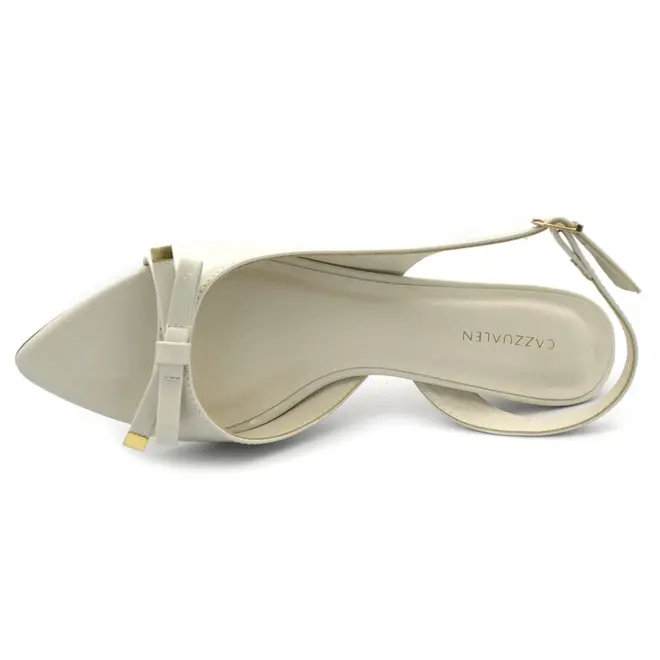 Sandália de Salto Feminina Cazzualen Off White 5321.12994