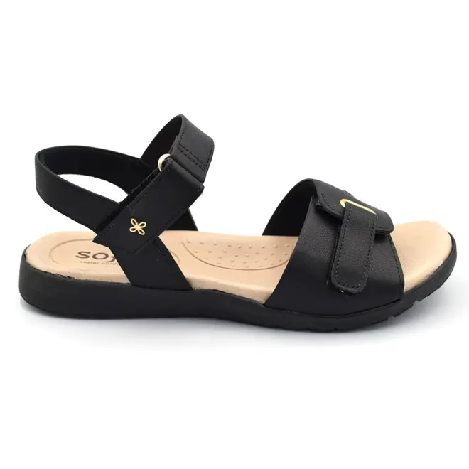 Papete Feminina Softli Preto 10071.10666