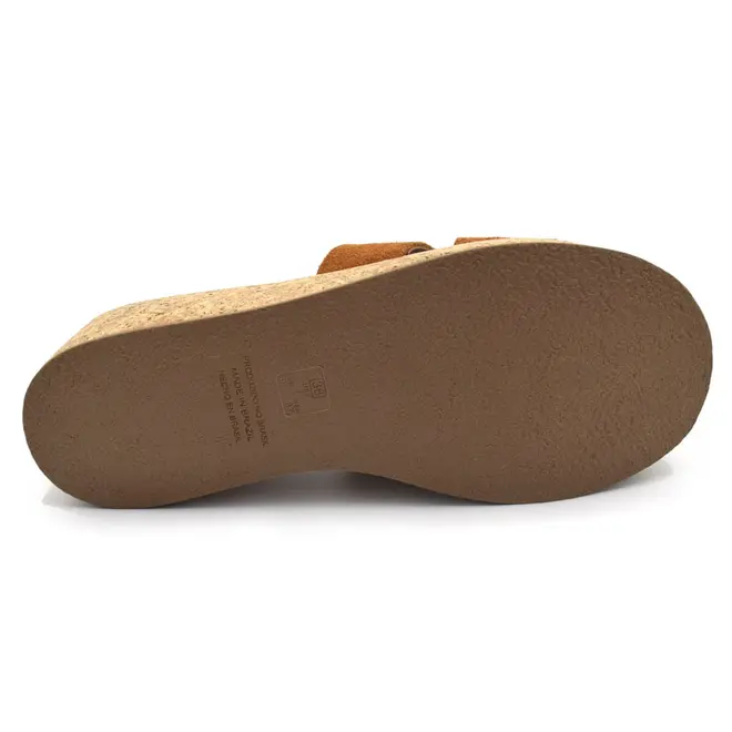 Tamanco Anabela de Couro Feminino Suzzara Marrom 569.9953