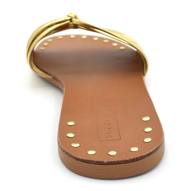 Sandália Rasteira Feminina Suzzara Dourado 4515-12655