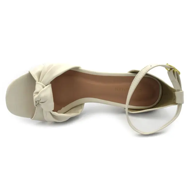 Sandália de Salto Feminina Cazzualen Off White 339.7822