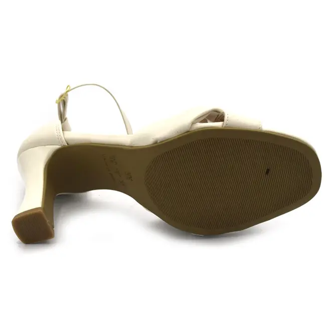Sandália de Salto Feminina Cazzualen Off White 339.7822