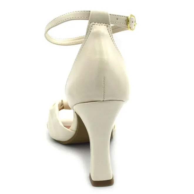 Sandália de Salto Feminina Cazzualen Off White 339.7822