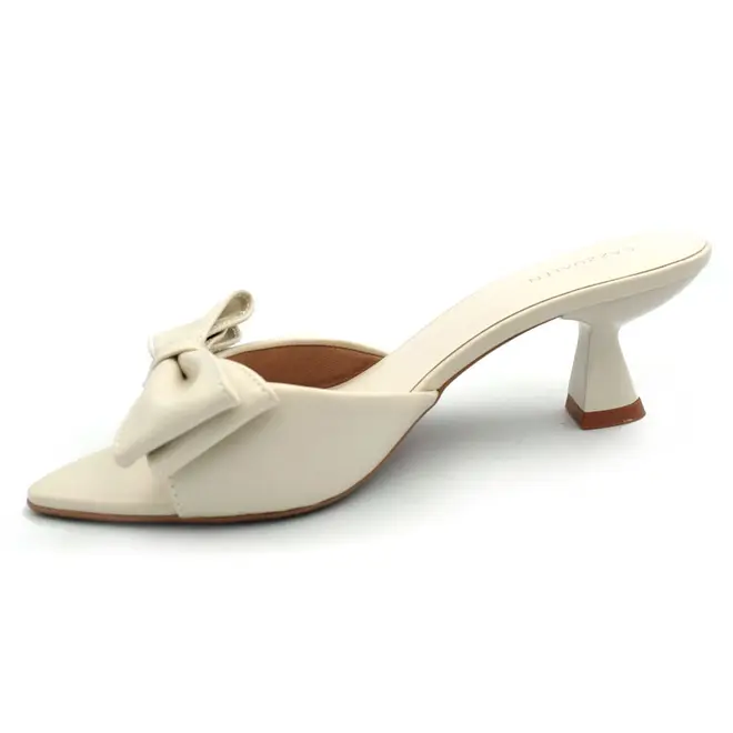 Tamanco de Salto Feminino Cazzualen Off White 5321.11567