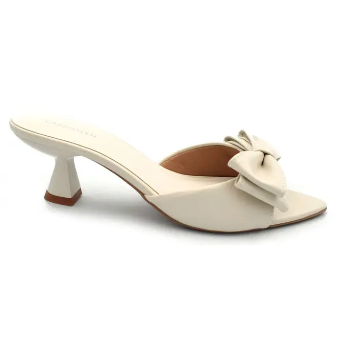 Tamanco de Salto Feminino Cazzualen Off White 5321.11567