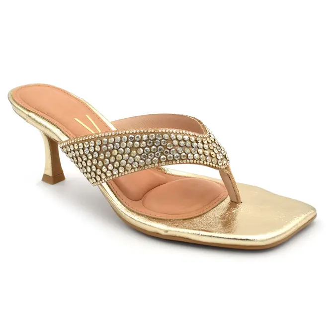 Tamanco de Salto Feminino Vizzano Dourado 6536.221.31905