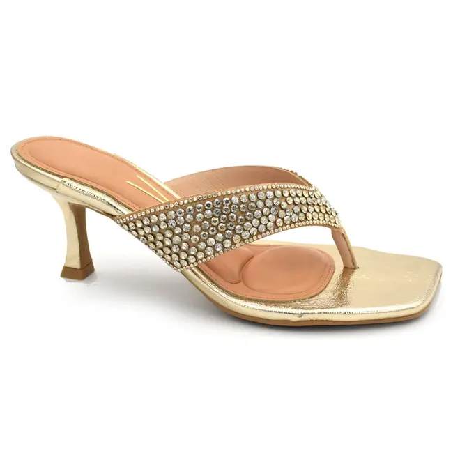 Tamanco de Salto Feminino Vizzano Dourado 6536.221.31905