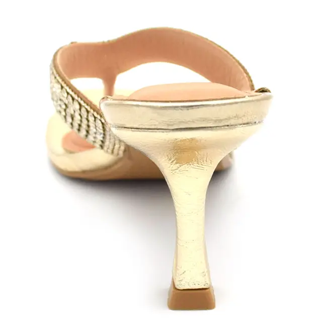 Tamanco de Salto Feminino Vizzano Dourado 6536.221.31905