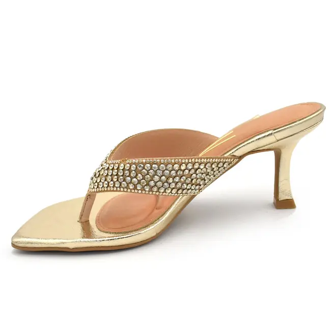 Tamanco de Salto Feminino Vizzano Dourado 6536.221.31905