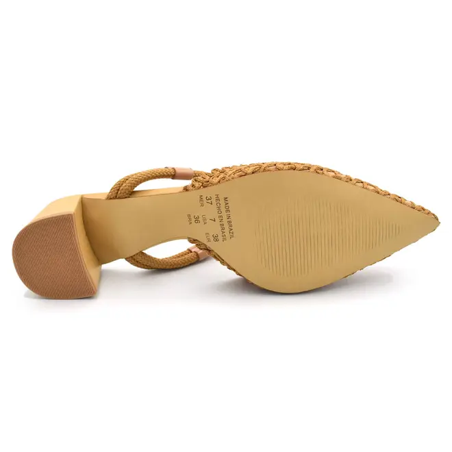 Mule de Salto Bloco Feminino Suzzara Bege 374061