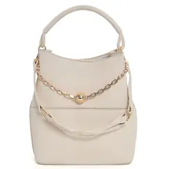 Bolsa de Ombro Feminina Via Marte Off White B1-419-01