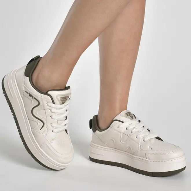 Tênis Casual Feminino Via Marte Creme 306-002-18
