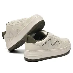Tênis Casual Feminino Via Marte Creme 306-002-18