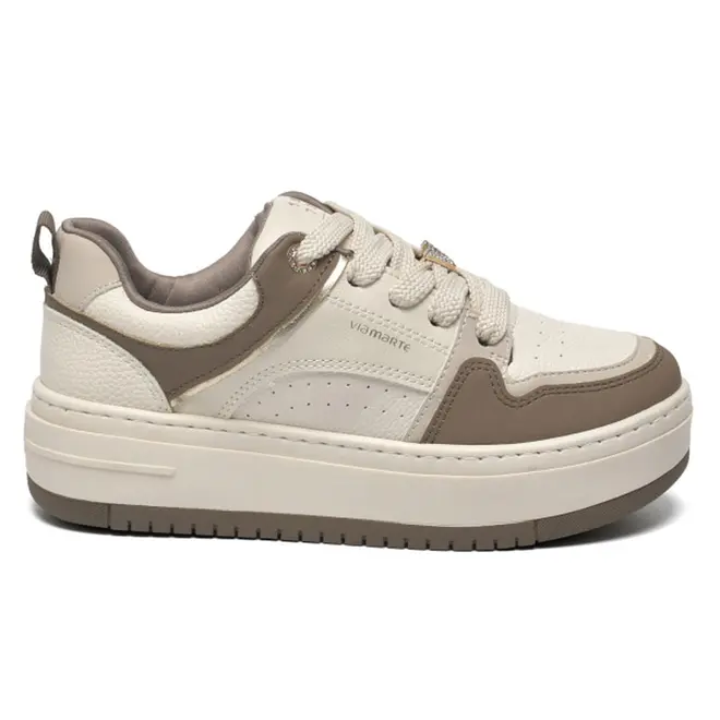 Tênis Casual Feminino Via Marte Creme 306-004-16