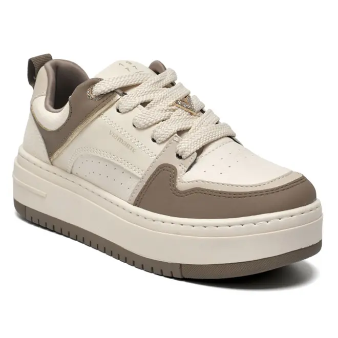 Tênis Casual Feminino Via Marte Creme 306-004-16