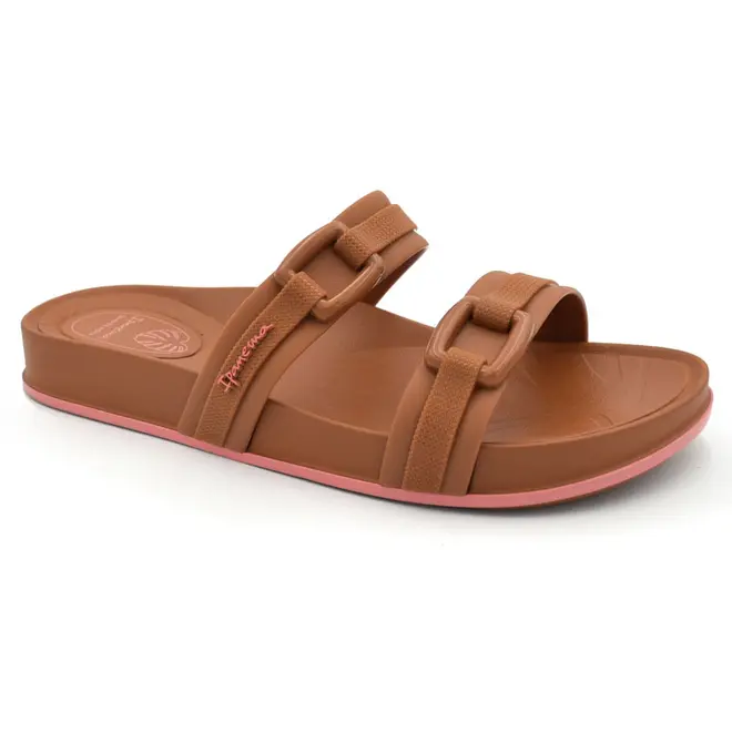 Chinelo Slide Feminino Ipanema Shine Caramelo 27571