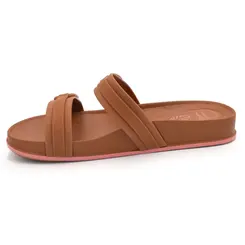 Chinelo Slide Feminino Ipanema Shine Caramelo 27571