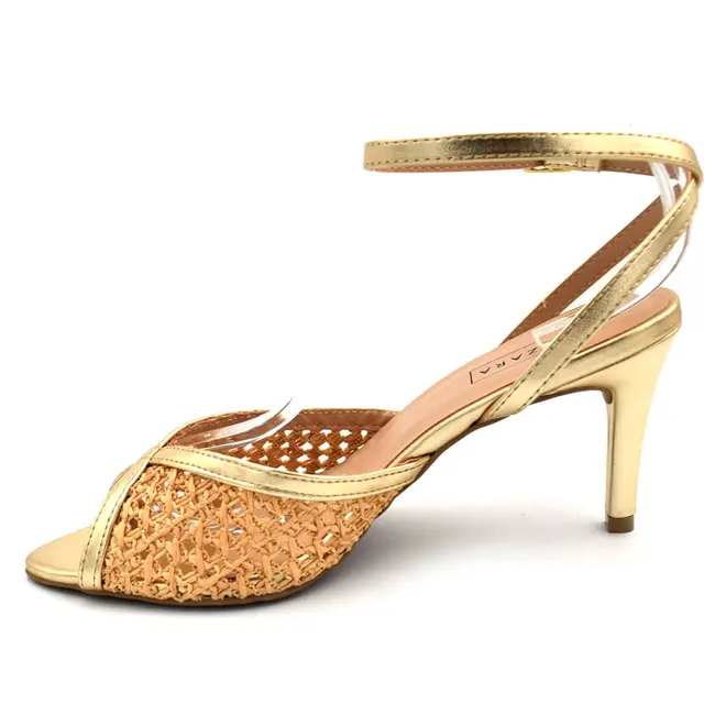 Sandália de Salto Fino Feminina Suzzara Dourado 5190720