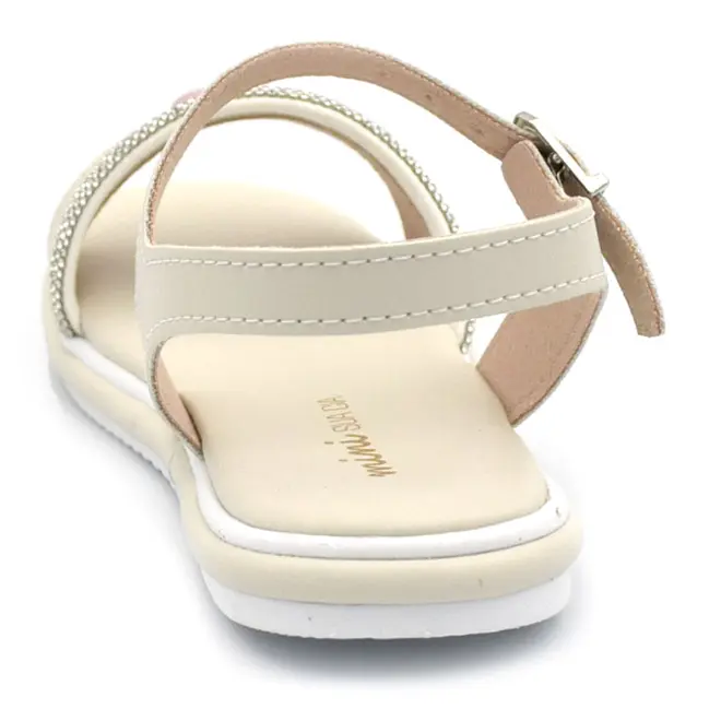Sandália de Menina Mini Sua Cia do 20 ao 26 Off White 7075.00866