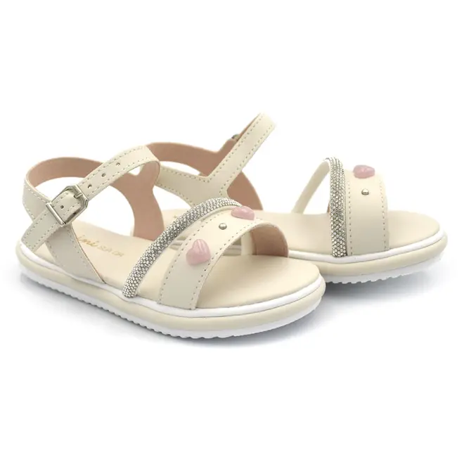 Sandália de Menina Mini Sua Cia do 20 ao 26 Off White 7075.00866