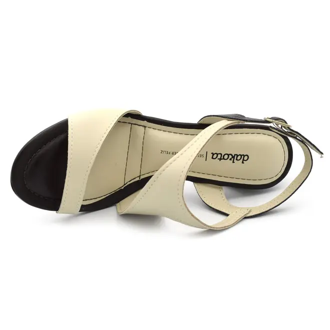 Sandália de Salto Bloco Feminina Dakota Off White Y8764