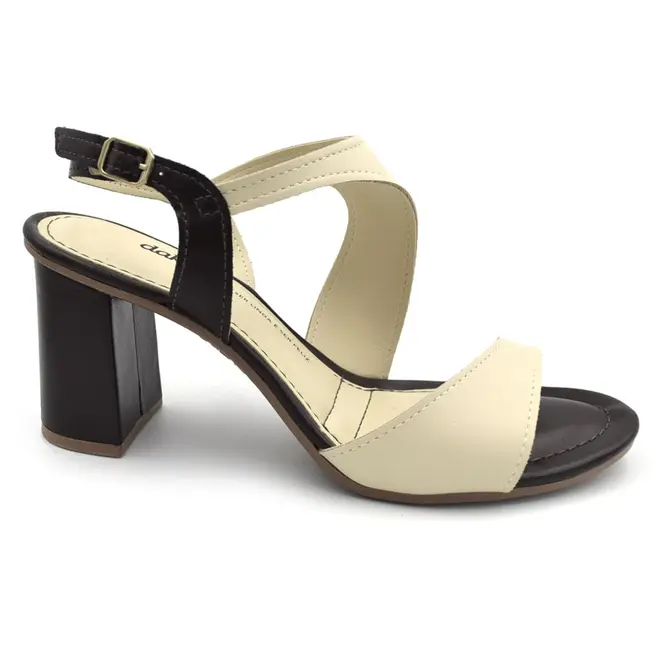 Sandália de Salto Bloco Feminina Dakota Off White Y8764