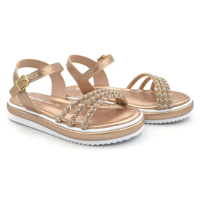 Papete de Menina Mini Sua Cia do 28 ao 34 Ouro Rosê 9207.52326