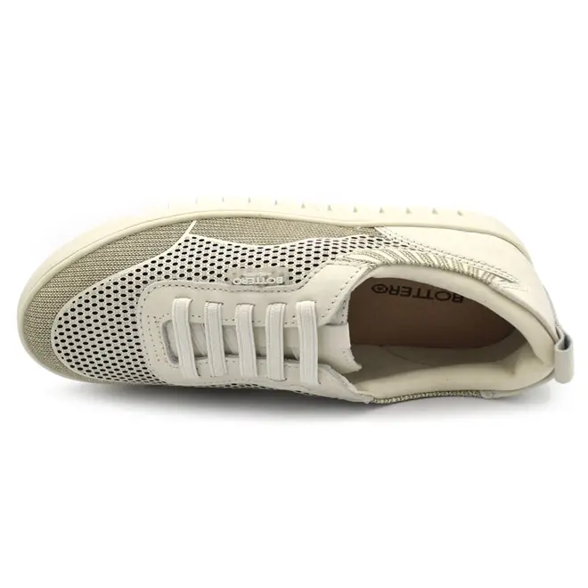 Tênis de Couro Feminino Bottero Off White 372612