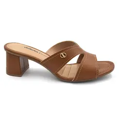 Tamanco de Salto Bloco Feminino Dakota Marrom DC091