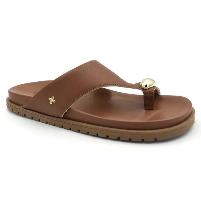 Sandália Papete Feminina Softli  Marrom 10012.10271