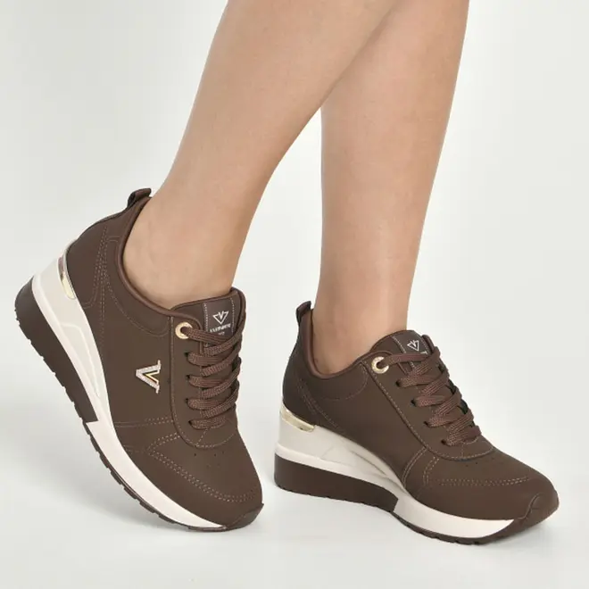Tênis Anabela Feminino Via Marte Marrom 046-023-22