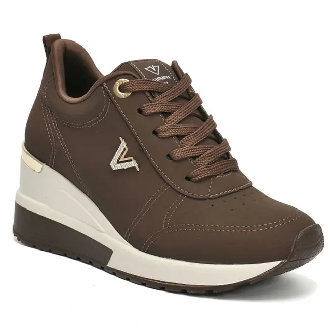 Tênis Anabela Feminino Via Marte Marrom 046-023-22