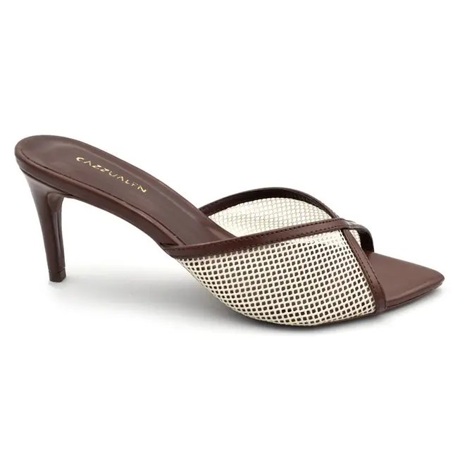 Tamanco de Salto Feminino Cazzualen Off White 804.9919
