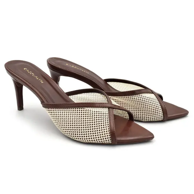 Tamanco de Salto Feminino Cazzualen Off White 804.9919