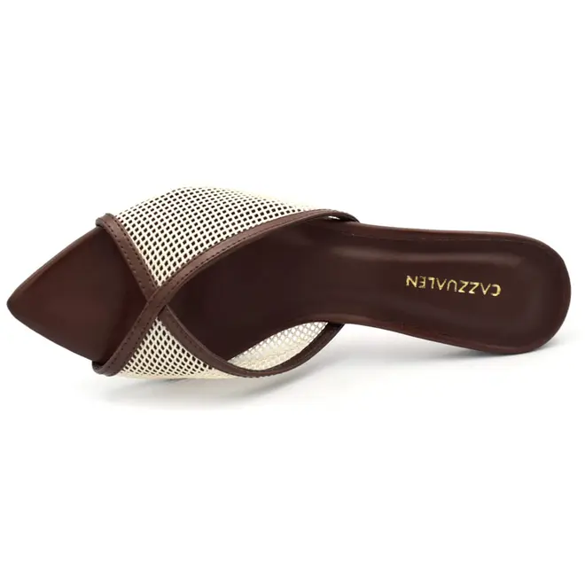 Tamanco de Salto Feminino Cazzualen Off White 804.9919
