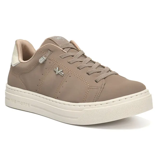 Tênis Casual Feminino Via Marte Marrom 281-012-02